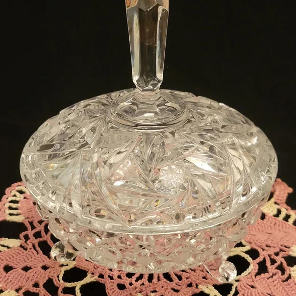 Brilliant Cut Glass Candy Dish - Picture 1 of 5
